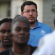 Ferguson, Mo., Mayor James Knowles looks on during a candlelight vigil Aug. 20, 2015, held in honor of Jamyla Bolden, a 9-year-old Ferguson girl who was killed while doing her homework after authorities say she was struck by a stray bullet that entered her home.
Michael B. Thomas/ Getty Images